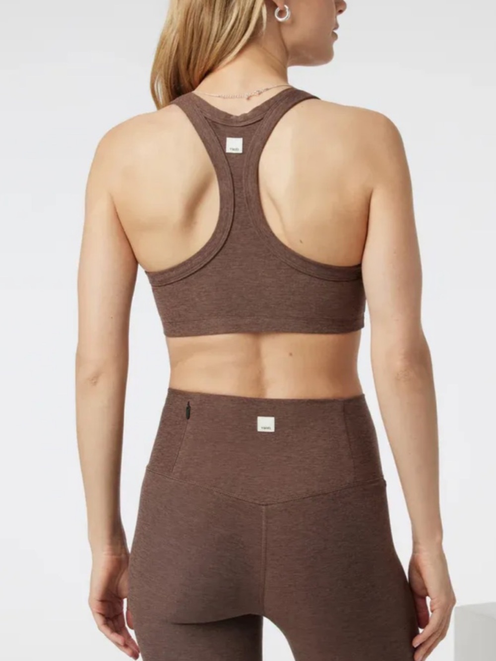 NWT❤️Vuori elevation racer bra S Chocolate milk Heather brown Racerback
